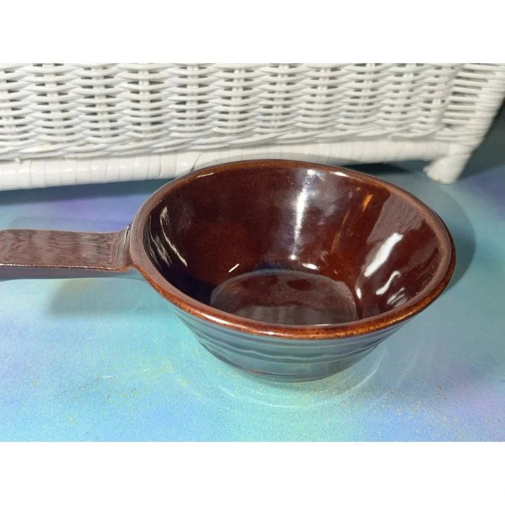 VINTAGE MARCREST OVENPROOF‎ STONE WARE HANDLED DAISY POT NO LID USA Collectible